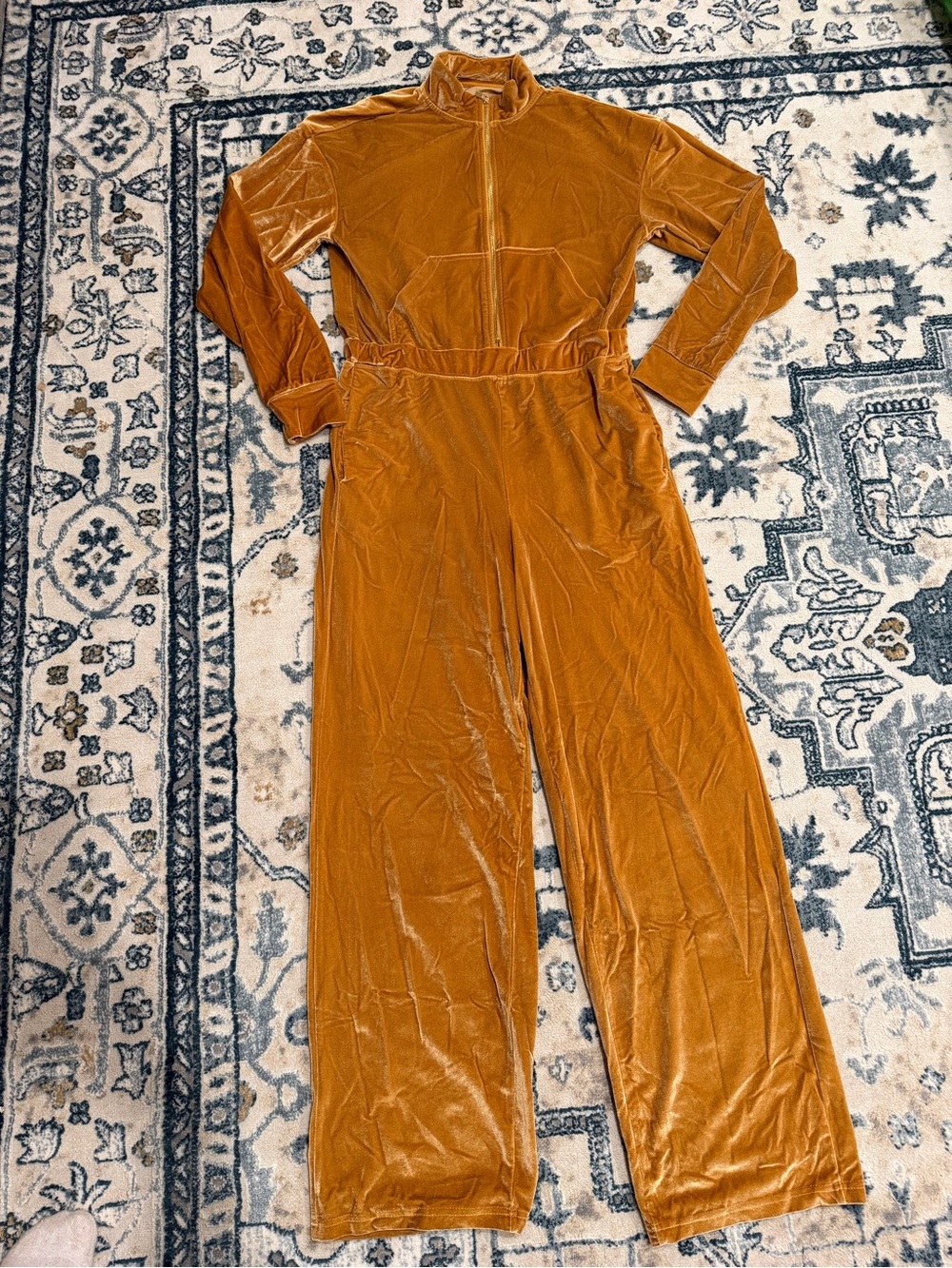 Fabletics Velvet Long-Sleeve Jumpsuit